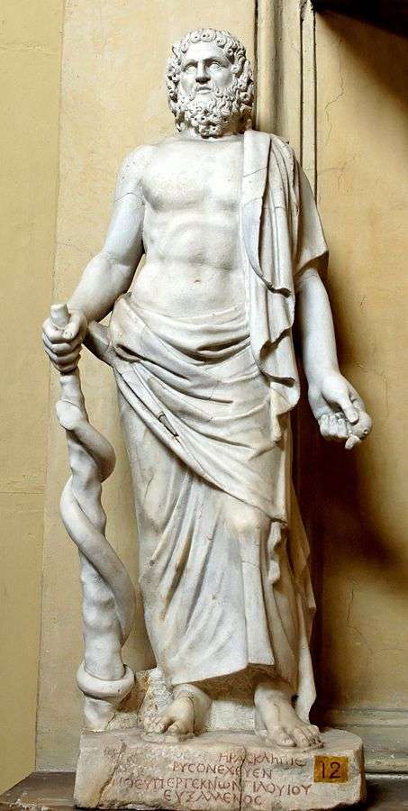 Asclépios dieu de la médecine et de la guérison
